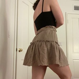 light brown flowy cotton on skirt